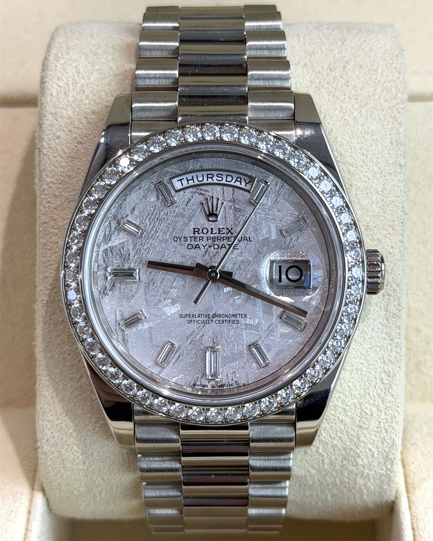 Rolex Rolex Day-Date 40 White Gold Meteorite Dial RBR 