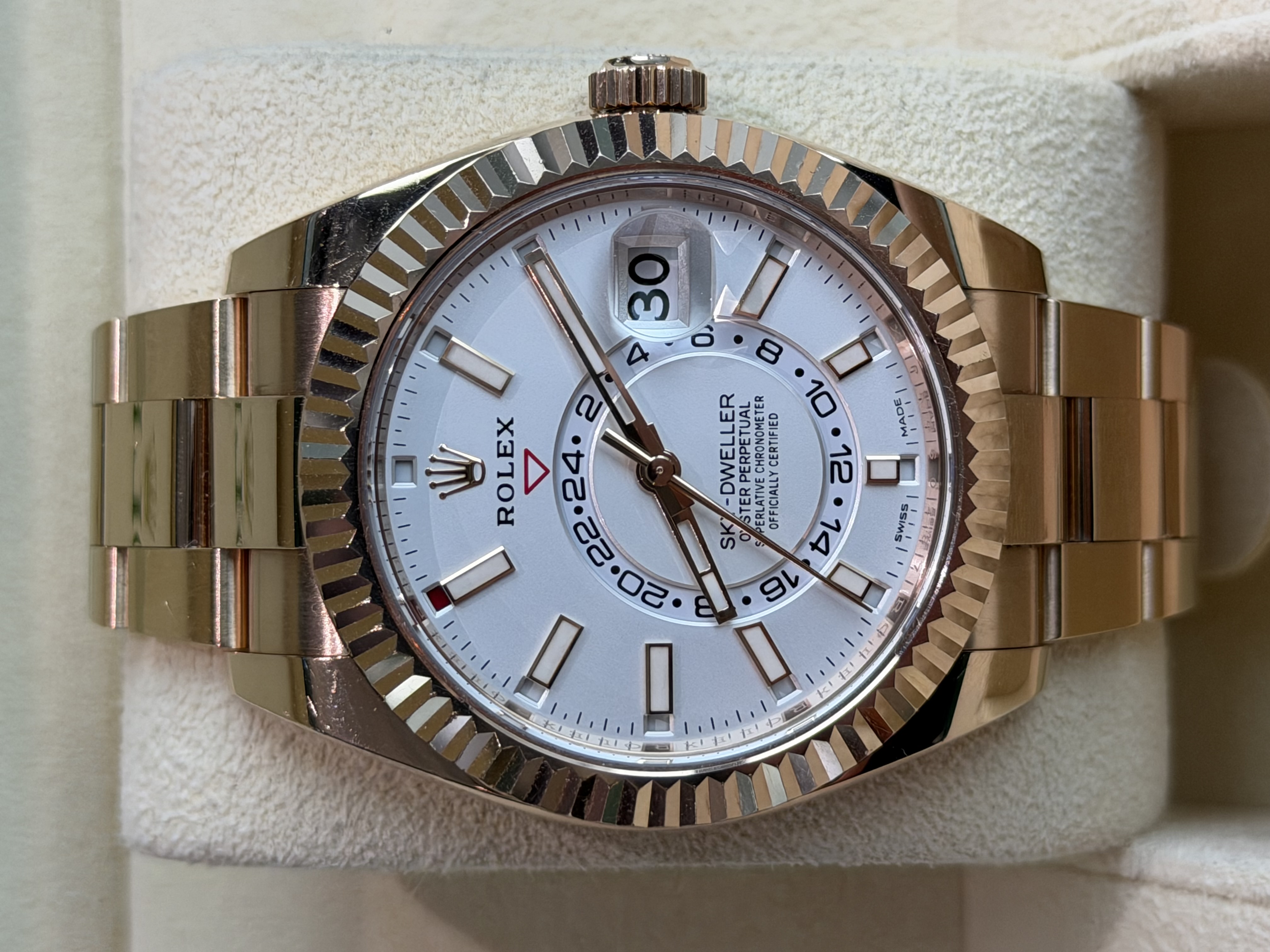 Rolex Rolex Sky-Dweller Rose Gold White Dial 326935 (2022)